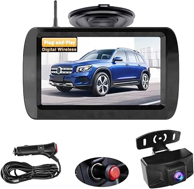 ANDUBEST Digital Wireless Backup Camera Kit 4.3" HD Monitor Night Vision IP69