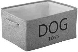 Morezi Canvas Storage Basket Bin Chest Organizer - Perfect for Organizing Toy Storage, Baby Toys, Kids Toys, Dog Toys, Baby Clothing, Children Books, Gift Baskets - GREY