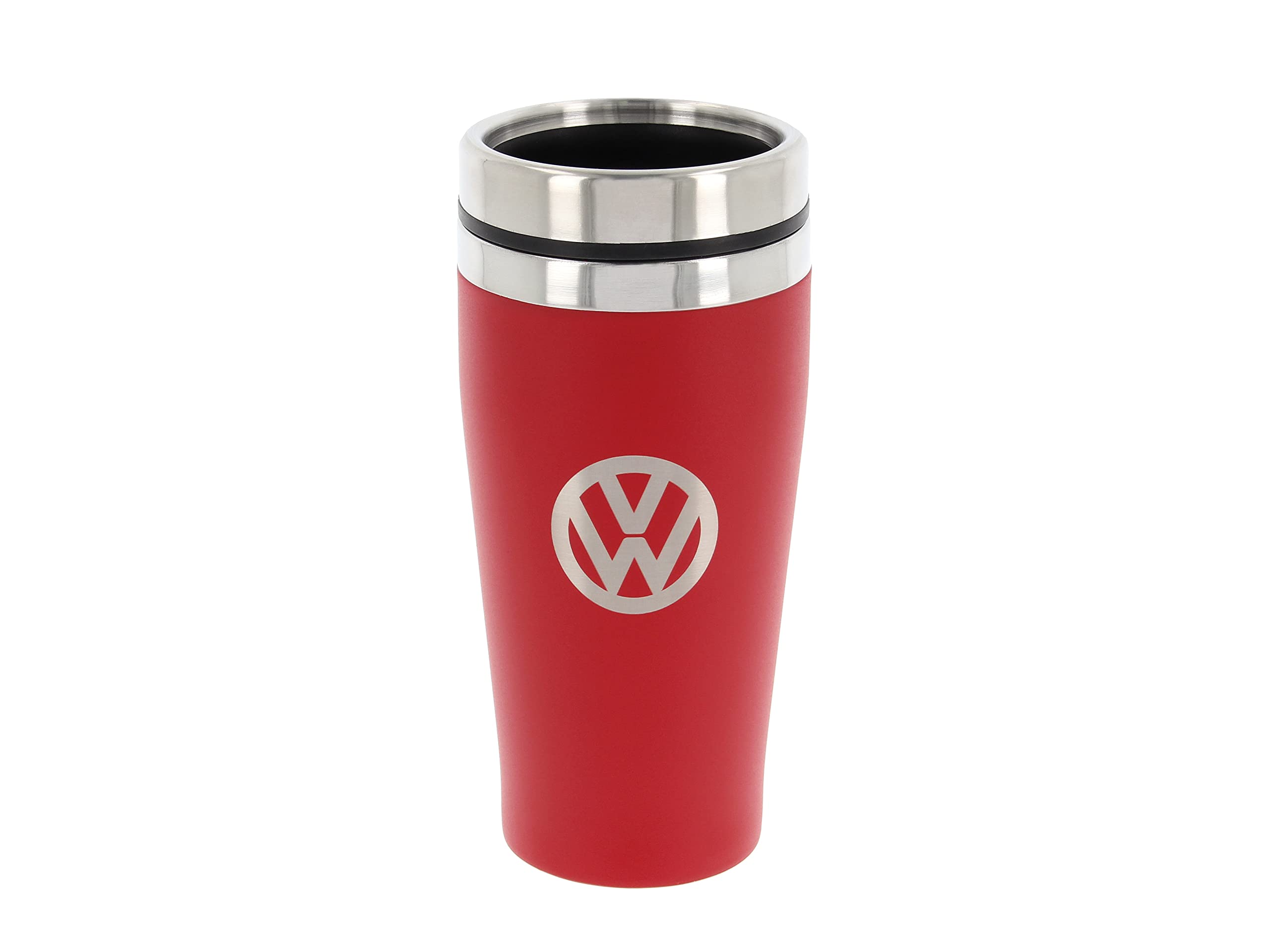 BRISA VW Collection - Insulated Stainless Steel Thermo Drinking Cup in VW Logo Design, Double-Walled (450ml/15.2 fl oz/Red)