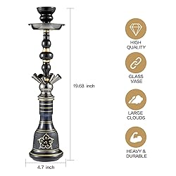 Complete Hookah Set - 4 Hose Shisha Set with Glass