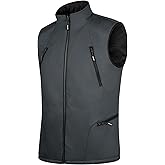 FREE SOLDIER Men's Lightweight Golf Vest Outerwear Windproof Reversible Sleeveless Softshell Jacket Running Vest