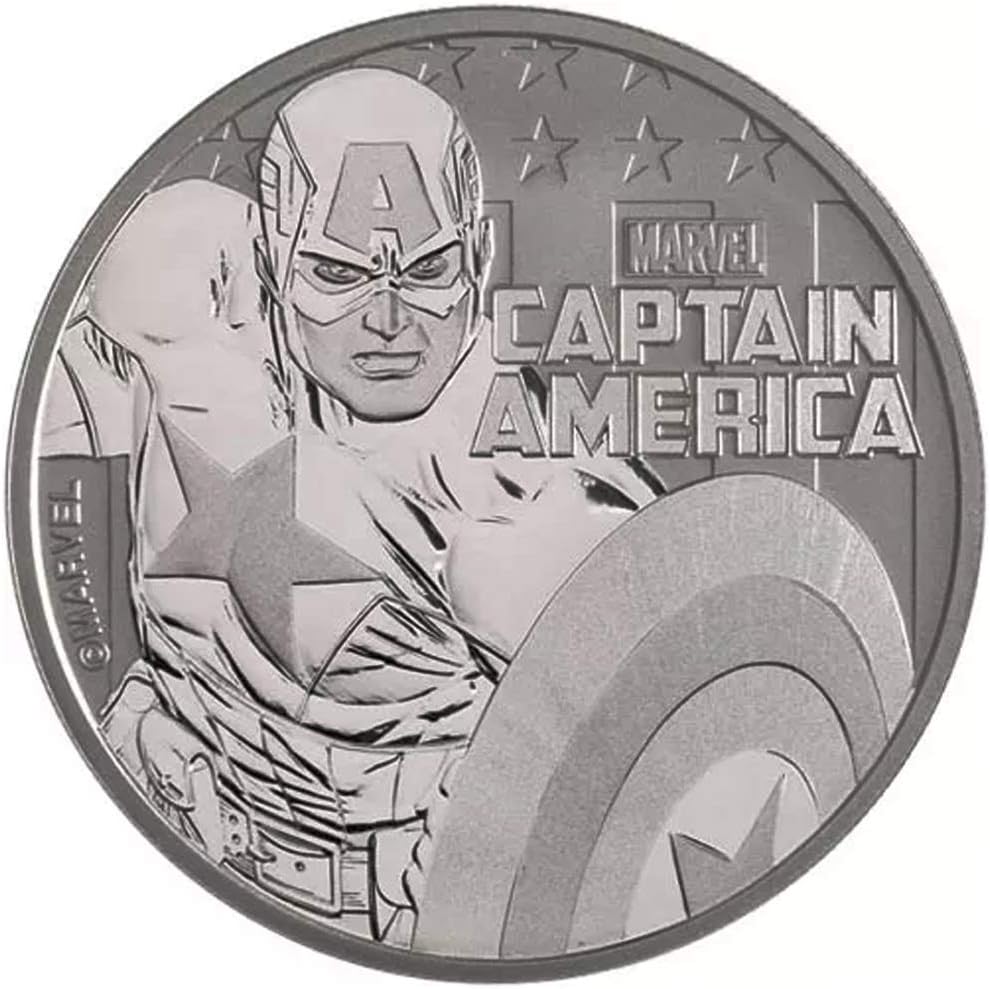 2019 Captain America Silver Coin Original & Pure 999.9 Silver Coin in Capsule