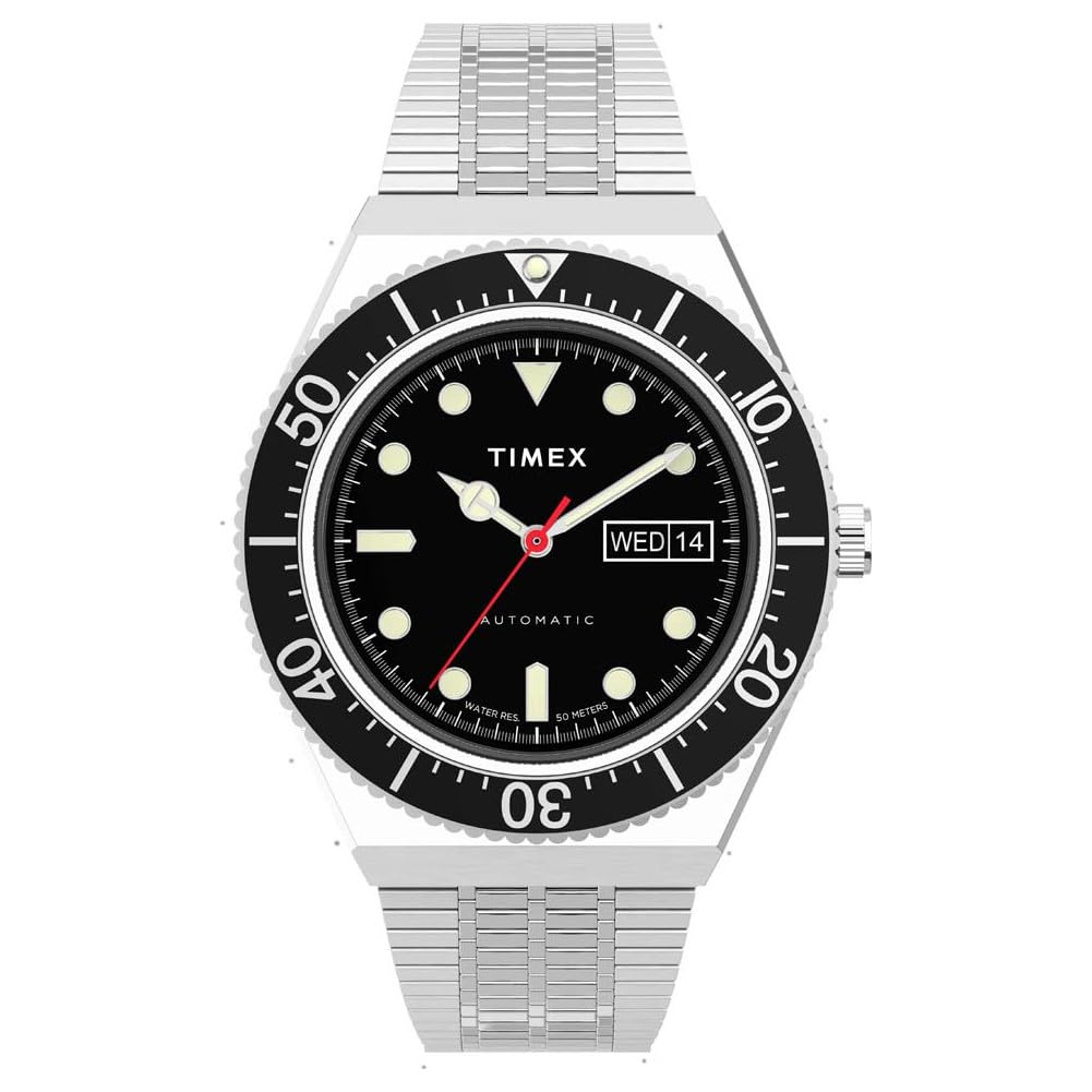 Timex Men's Analogue Watch M79 Automatic with Stainless Steel Strap
