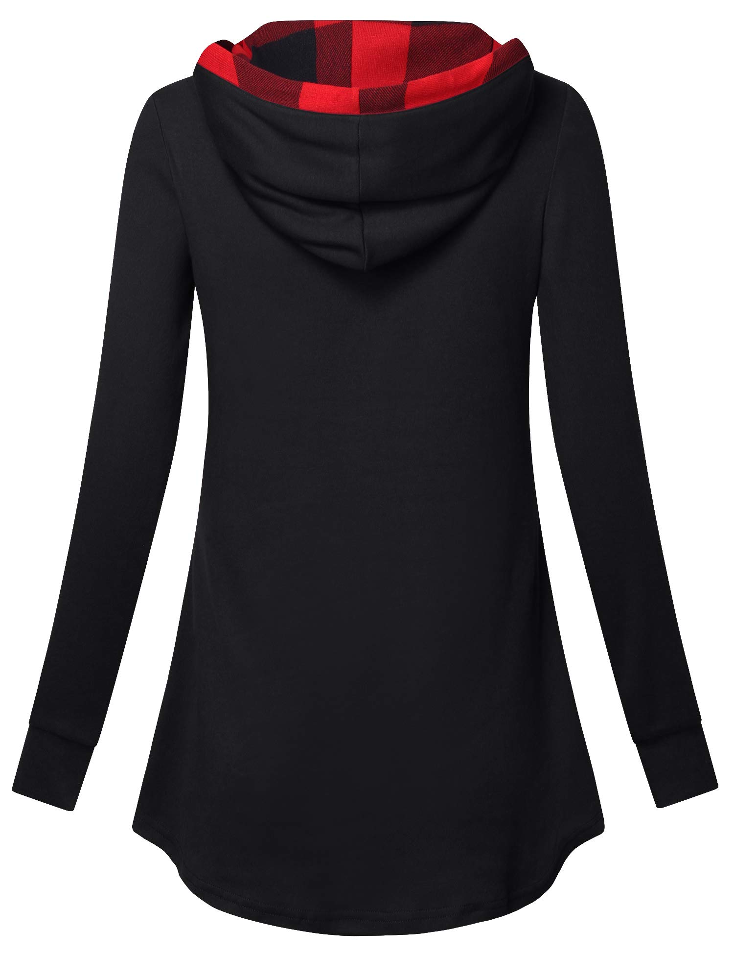 Vafoly Damen Sweatshirt, Winterpulli Wintermantel Übergangsjacke Lässig Langarm Blouson Jacke Rollkragen Fahsion Schmetterling für Frühling, Herbst,Winter(Rot-schwarz,M)