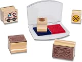 Melissa & Doug Wooden Stamp Colouring Set Vehicles Kids Age 4+ Arts Crafts view 3