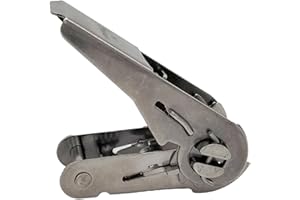 Ioensy Stainless Steel Metal Ratchet Buckle, Compact Strap for Car, Truck, Trailer 1"