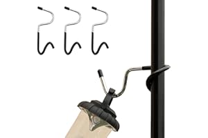 Kuyafenni Outdoor Lighting Hooks for Camping Tent lamp Hanger, Bird feeders, Garden Lights, trinkets ; Sturdy Pole Hook for T