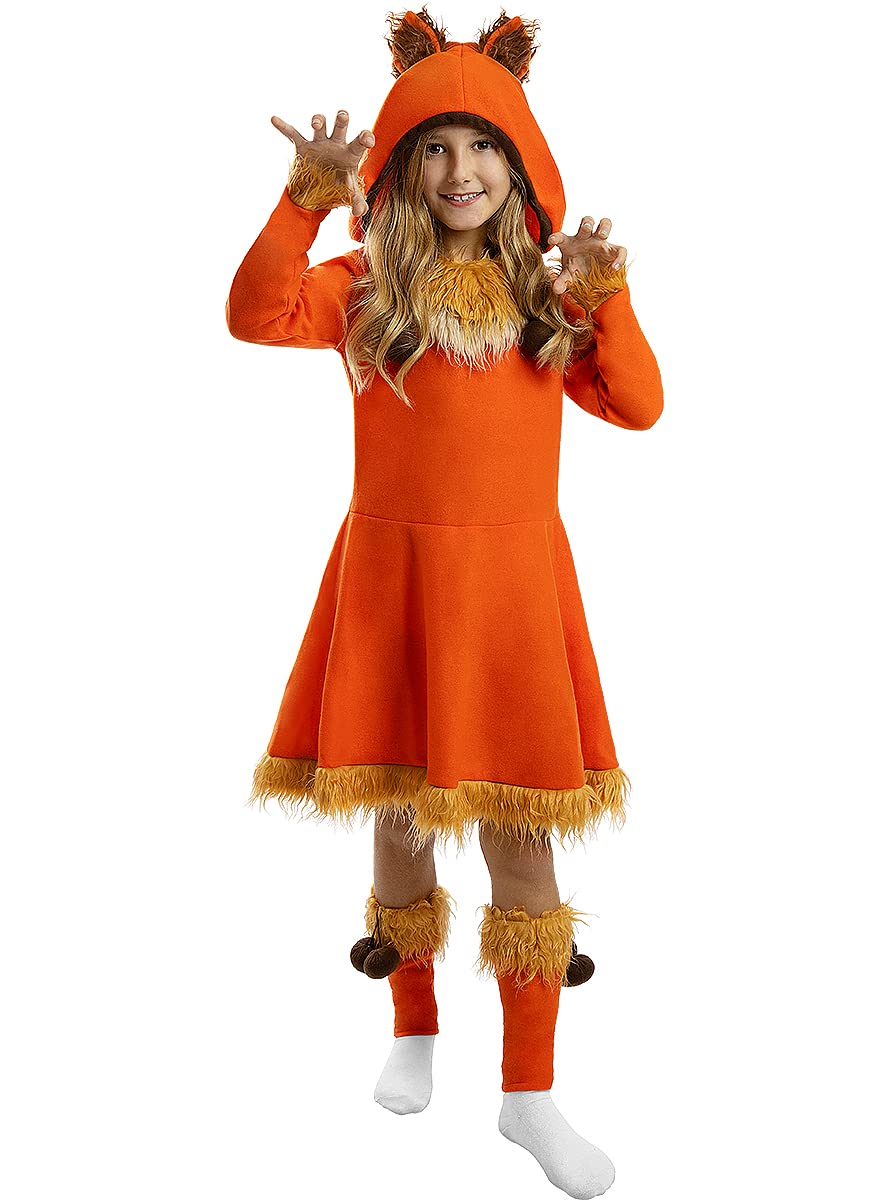 Funidelia | Fox Costumes for girl Animals - Costumes for kids, accessory fancy dress & props for Halloween, carnival & parties - Size 3-4 years - Orange