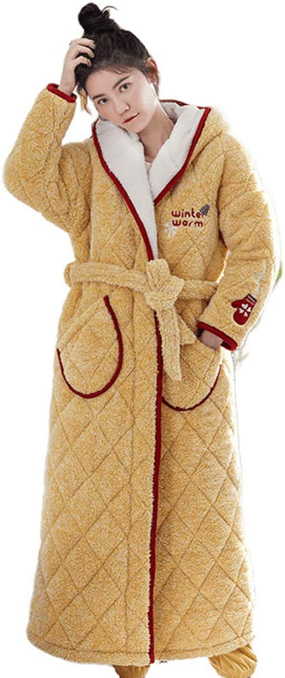 Amazon ラブ屋 ナイトガウン レディース 防寒 バスローブ イエロー 部屋着 厚手 ネグリジェ ふわふわ ファッション パイナップル 柄 ルームウェア M L Xl Xxl バスローブ 通販