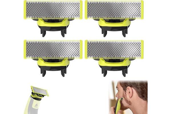 4Pack Replacement Blades for Men, Dual-sided Blade Design, Compatible with Oneblades Suitable Spare Blades Qp210/80 Qp2515 Qp