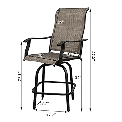 2 PC Outdoor Swivel Bar Sets, All Weather Bar