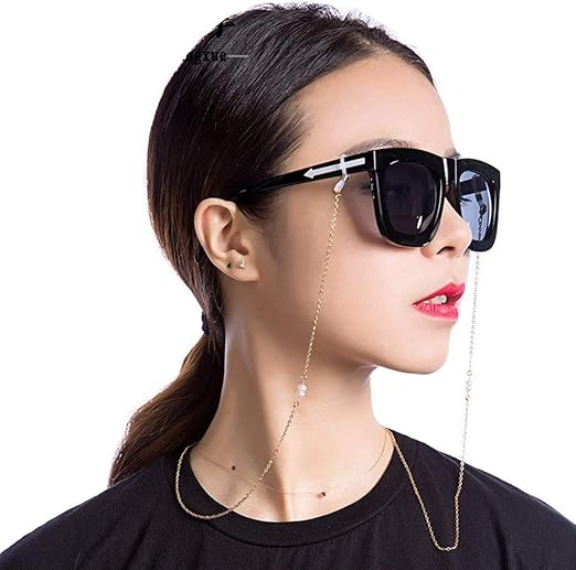 Kalevel 14K Gold Plated Pearl Eyeglass Chain Chains and