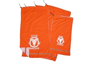 BlackOvis Ovis Sacks Lightweight Reusable Hunting Game Bag Set - Choice of Large or XL Size Quarter Meat Bags for Big Game Animals (Deer, Antelope, Sheep, Moose, Elk, Caribou)