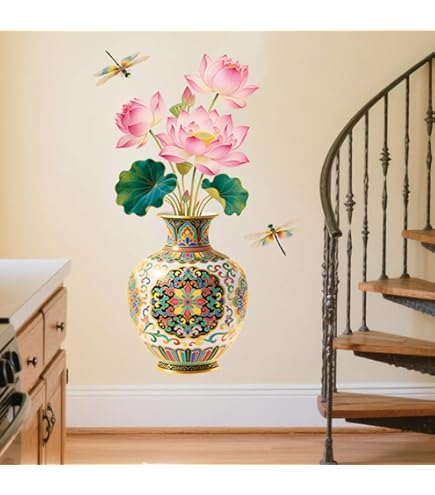 Vintage Chinese Style Butterfly Flower Canvas Wall Art Painting - View #9