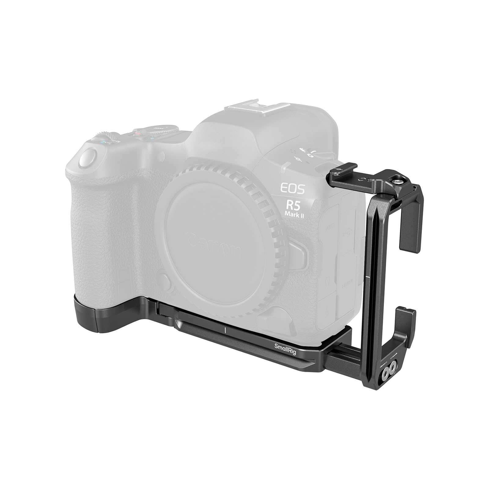 SMALLRIG L-Bracket for Canon for EOS R5 Mark II, Horizontal and Vertical Shooting L-Shape Plate w/ 1/4"-20 Threaded Holes, QD Socket, Cold Shoe Mount, Built-in Quick Release Plate for Arca-Type -4983