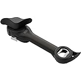 Kuhn Rikon Auto Safety Master Opener for Cans, Bottles and Jars, 9 x 2.75 inches, Black