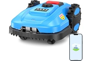 ACFARM Robot Lawn Mower 1/4 Acre 20V 4.0 Ah Battery Powered, Robotic Lawn Mower with APP Control, Automatic Self Charging, Rain Sensor, Cut to Edge
