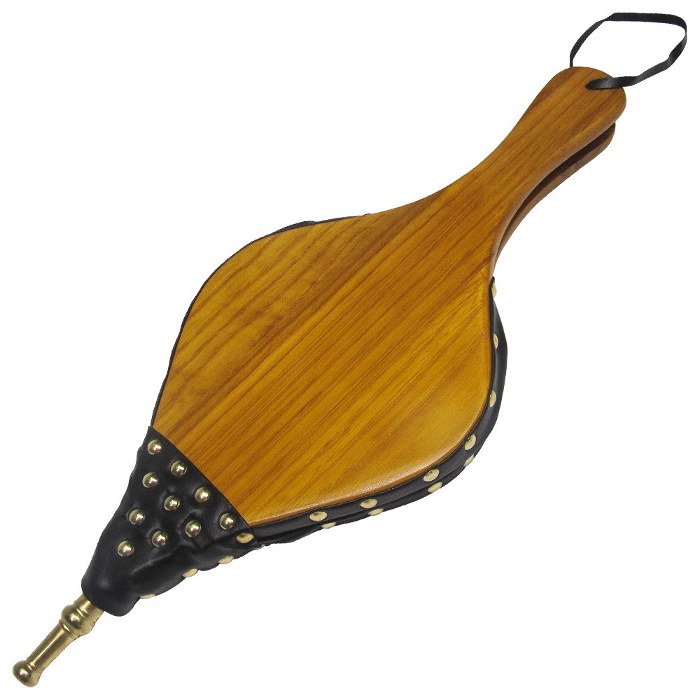 Fireplace Bellows Large Wood Air Blower Leather Fire Bellow Cast Nozzle