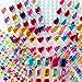 PIXRIY 525 Pcs Self Adhesive Jewels Stickers,Multicolor Flatback Rhinestone Sticker Gems, Assorted Craft Jewels Crystal Sticker,Assorted Size