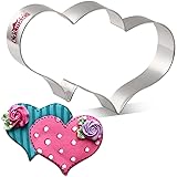 LILIAO Wedding Double Heart Cookie Cutter Fondant