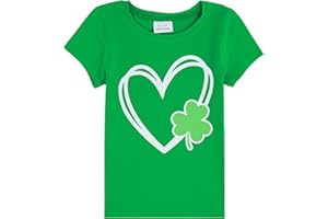 HH Family Girls St. Patrick’s Day Shirt Kids Green T-Shirt Clothing 4-12 Years