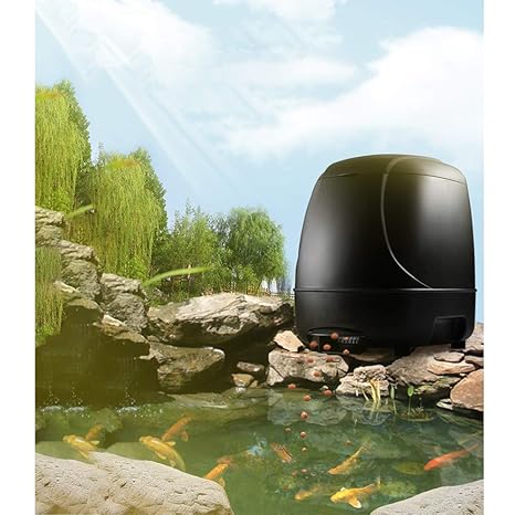 Leoie Automatic Fish Feeder Timer High Capacity Pond Fish Feeder