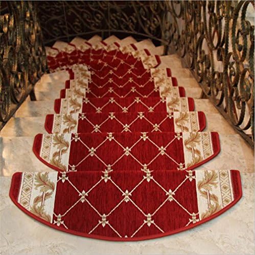 BAferetees 1-Piece Stair Treads Carpet Sets Non-Skid Stair Mats No Install Needed 171 24x75cm