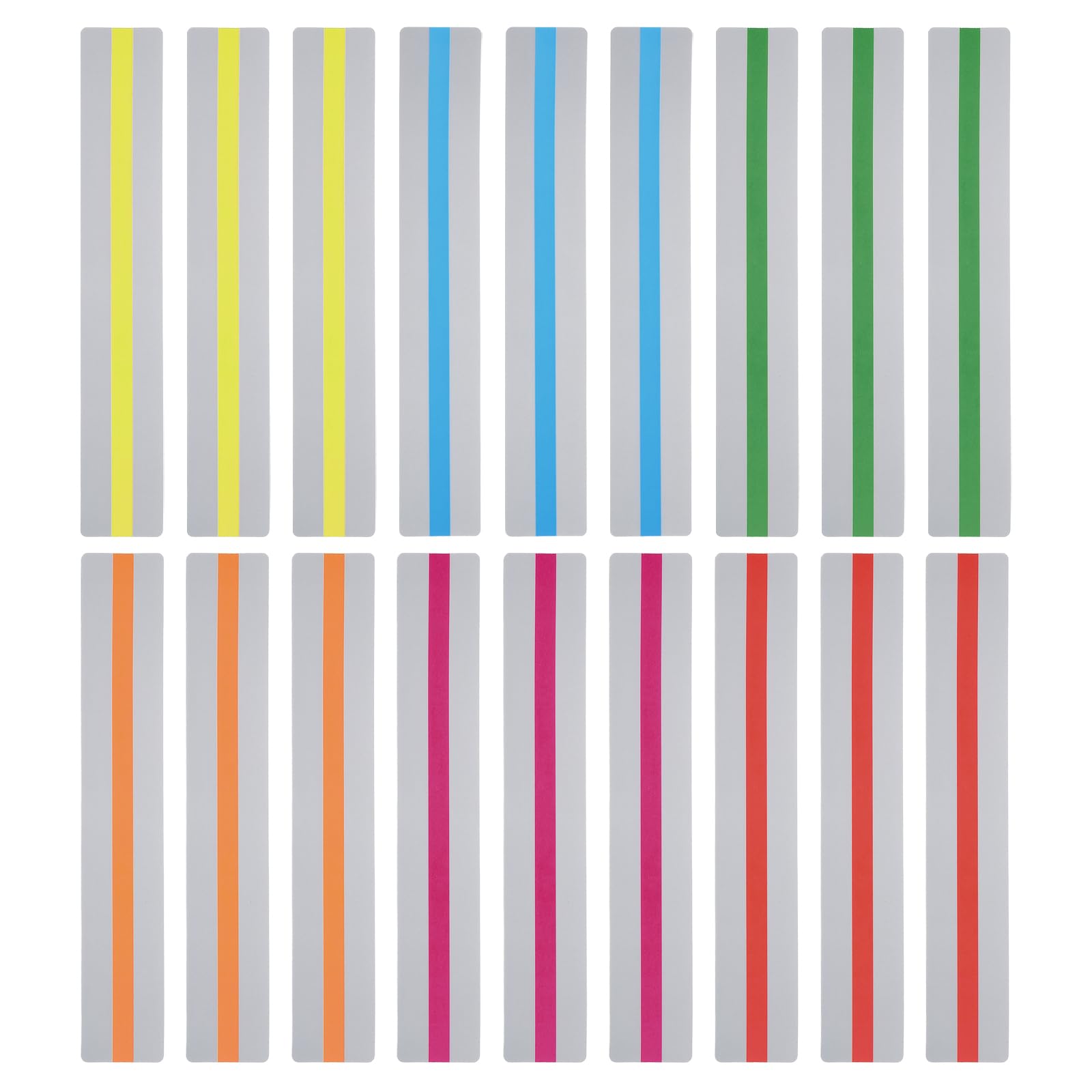 PATIKIL Guided Reading Strips, 18pcs Tracking Highlight Colored Overlay Bookmark Reduce Visual Stress Teacher Teaching Supply for Classroom, 6 Colors