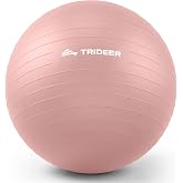 Trideer Yoga Ball for Exercise, Pregnancy, Active Sitting, 55/65/75cm | Non-Slip Durable PVC,Home-Friendly Neutral Colors,Versatile Everyday Use,Balance, Core &amp; Flexibility Training