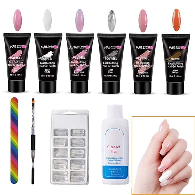 Polygel Nail Kit, Womdee 109 PCS Professional Polygel Starter Kit Nail