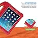 HDE Case for iPad Air 2 - Kids Shockproof Bumper Hard Cover Handle Stand with Built in Screen Protector for Apple iPad Air 2-2014 Release 2nd Generation (Red)