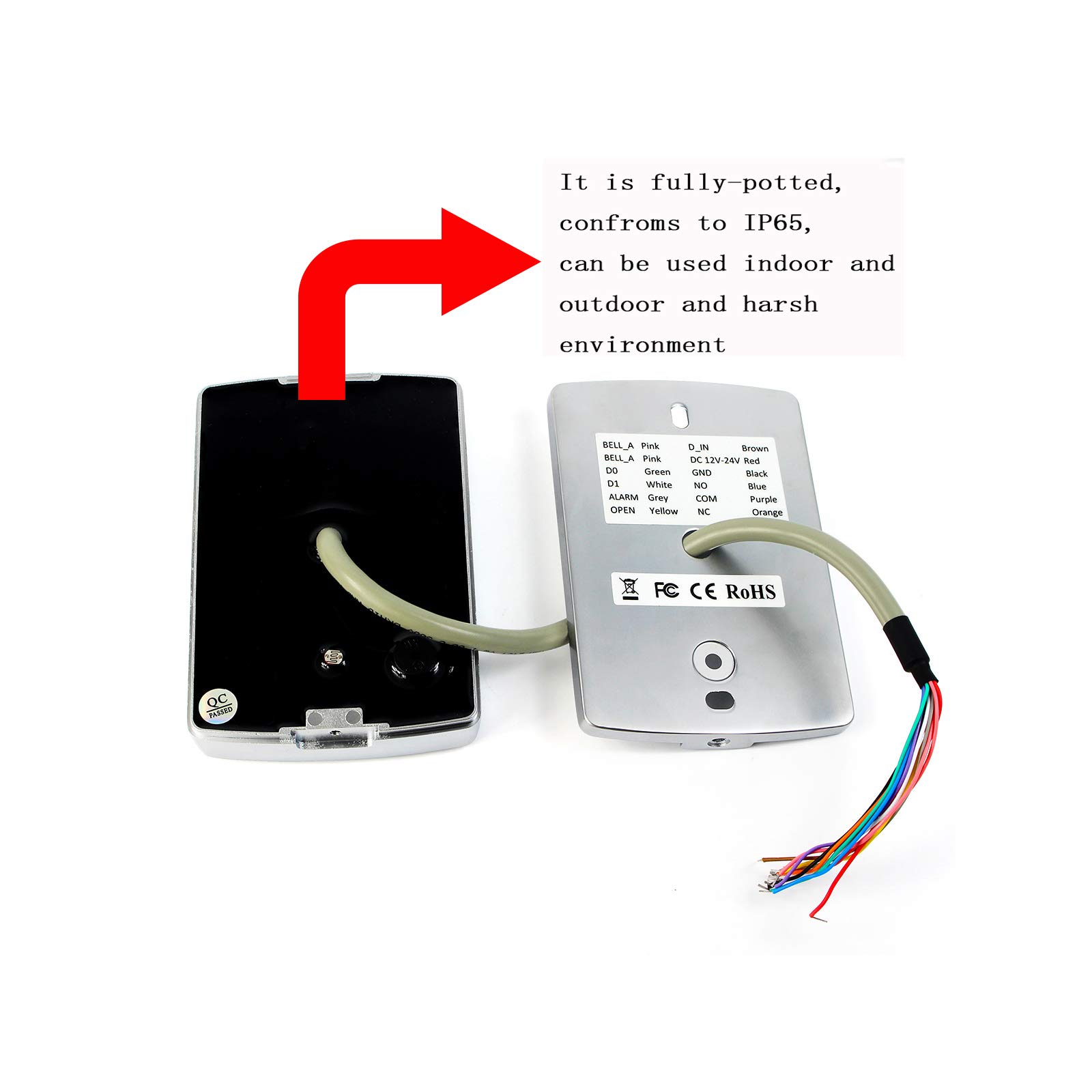 Retekess T-AC04 Garage Keyless Entry Pad,Access Control Keypad,Door Keypad,Wiegand 26 PIN Code RFID Keypad,IP68 Waterproof,2000 Users