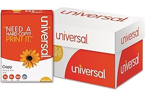Universal 21200 Copy Paper, 92 Brightness, 20lb, 8-1/2 x 11, White (Case of 5000 Sheets)