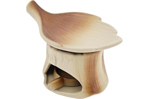 Herb Burner, Ceramic Candle Incense Burner Dried Flower/Grass and Essential Oil, Aromatherapy Stove Cedar and Herb Burner for