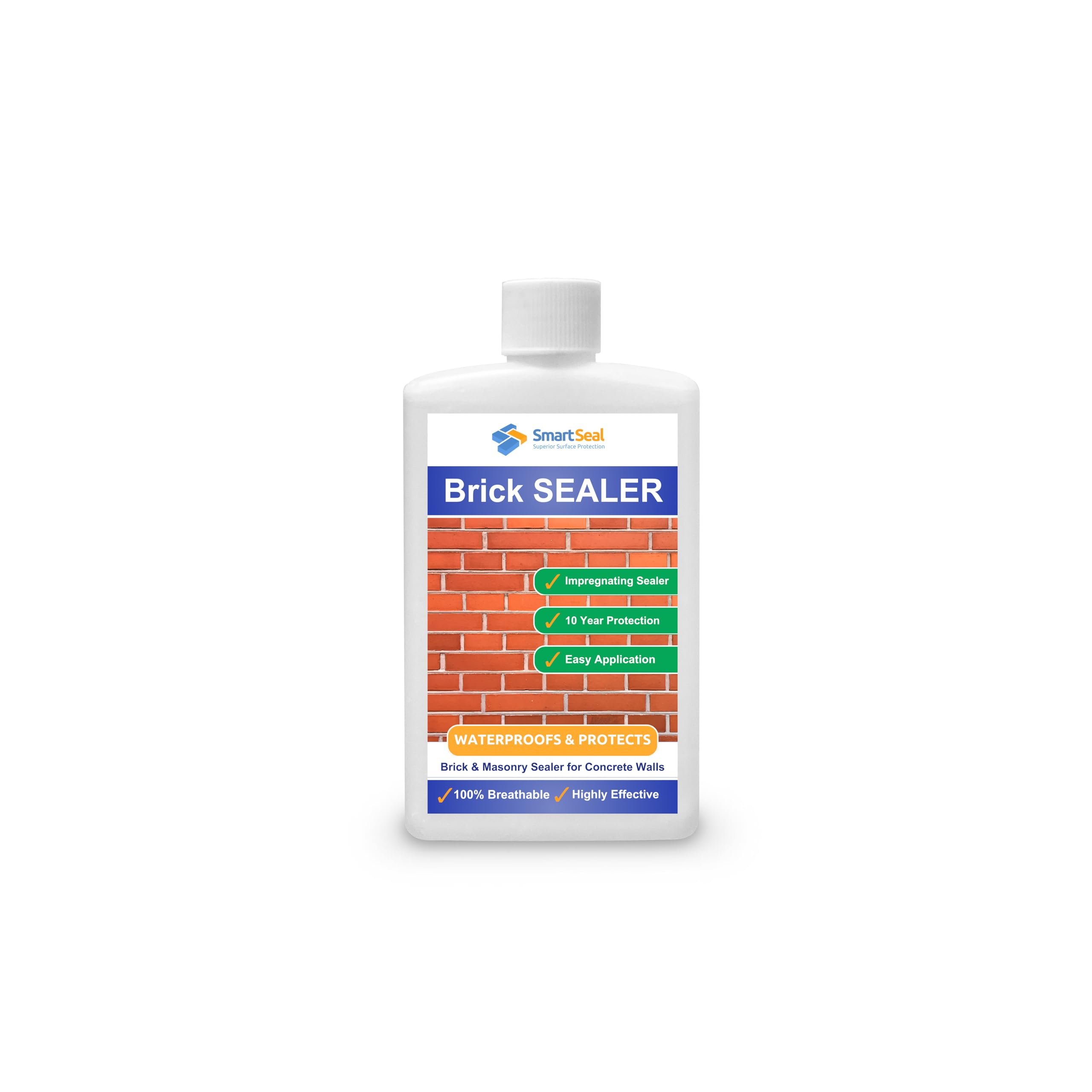 Smartseal Brick Sealer - 100ml Sample - Breathable Brick Waterproofer & Clear Sealant. Protective Damp Seal & Waterproof Sealant for Bricks, Masonry, Concrete & Stone. Lasts up to 10 years