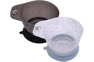 Colortrak Galaxy Glitter Bowls With Suction Cup Holder for Hair Coloring Process - Includes Removable Suction Rings for Functionality and Stability for Professionals and Stylists, 2-Pack