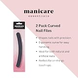 Manicare Curved Nail Files 2 Pack Boomerang Grit Medium Double Sided view 2