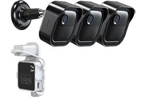 MAMERRY All-New Blink Outdoor 4 Camera Wall Mount, Weatherproof Protective Housing and 360° Adjustable Mount with Blink Sync Module 2 Mount for 4th 3rd Gen - Blink Camera Not Included (3 Pack, Black)