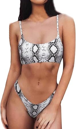 snakeskin bathing suit top