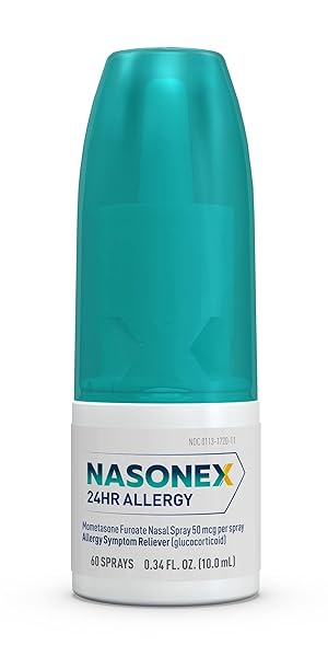NASONEX 24HR ALLERGY NASAL SPRAY, NON-DROWSY, SCENT-FREE MIST, ALLERGY SYMPTOMS + NASAL CONGESTION, FULL PRESCRIPTION STRENGTH, 60 SPRAYS