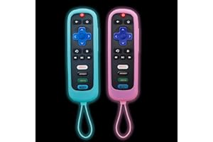 2 Pack Remote Control Cover Compatible with Roku TV Voice Remote/Element Roku/Westinghouse Roku, Protective Silicone Controll