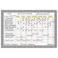 DoBoard Large 12"x17" Magnetic Flexible Dry Erase Chart Board ● Chore ● Responsibility ● Activity ● Rewards ● Star ● Menu ● for Home Kitchen or Office ● Refrigerator or Cabinet