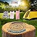 iTOWE 2Pack Portable Clothesline with 12 Pins Travel Clothesline Retractable Elastic Laundry Clothes Line with 12 Clothespin for Backyard Vacation Hotel Balcony Clothes Drying Line Camping Accessories