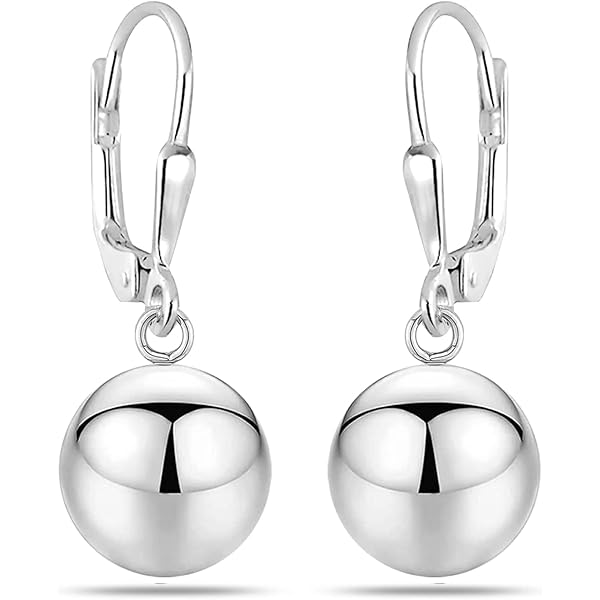 Pendientes Bola Mujer Plata De Ley 925 – Hipoalergénicos