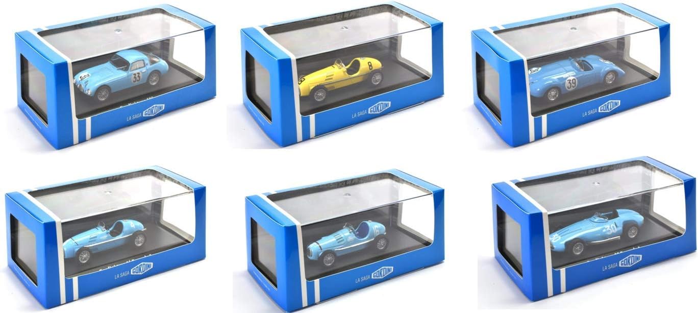 Set of 6 GORDINI cars: F1 + F2 + LE MANS + GP + SIMCA (08 + 10 + 13 + 16 + 19 + 21)