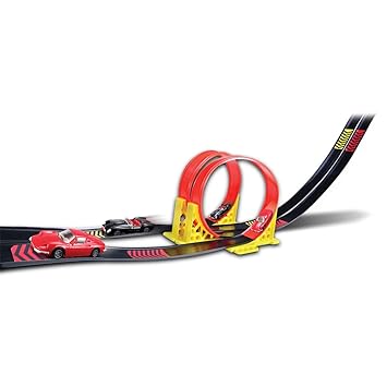 Bburago Ferrari R & P Dual Loop Playset, Includes 2 Cars, Multi Color