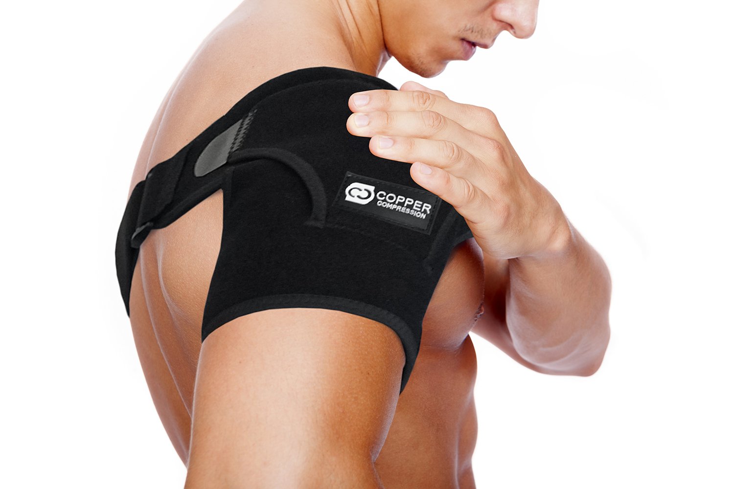 Copper Compression Recovery Shoulder Brace Highest Support Adjustable