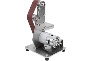 Mini Belt Sander 9000 RPM Electric Polishing Grinding Machine with 10 Sand Belts, 110‑240V DIY Sander for Metal Woodworking C