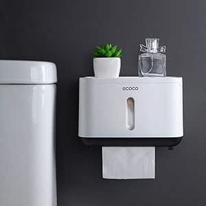 N / A Baño Caja Impermeable de Tela Impermeable con Soporte de Papel