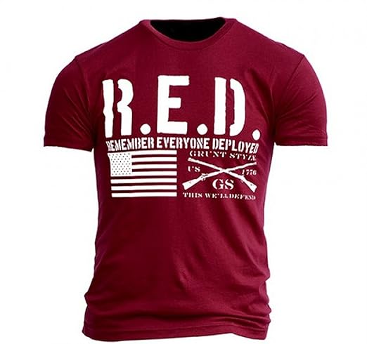 Red Friday Military Shirts Men Grunt Style RED Friday T-Shirt